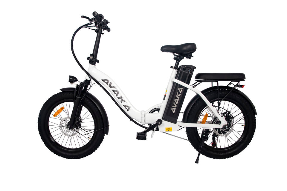 AVAKA BZ20 PLUS Folding Electric City Bike 20 Inch Wheel 500W Rear Hub Motor Ebike with 48V 15Ah Lithium Battery Step Through Electric Bicycle