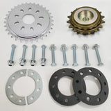 Bicycle spoke sprocket bicycle rear wheel 32t sprocket for left drive motor kit 16t flywheel with motor MY1016Z adapter