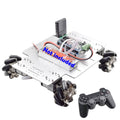 PS2 Handle RC 25KG Big Load 78mm Mecanum Wheel Robot Car Chassis Kit with 4pcs 12V Speed Encoder Motor for Arduino Shooting DIY