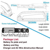 36V 48V 52V Ebike Battery - Electric Bicycle Battery for Bafang Motor with Hailong Electric Bicycle Battery and Built-in BMS and Charger Included