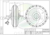 QS Motor 273 Hub Motor 12000W 40H V3 with 19inch moped wheel rim 100KPH