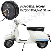 QSMOTOR 10x2.15inch 205 3000W 60V 80kph Hub Motor with SIAYQ72120 controller and kits for Electric Scooterr