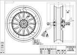 QSMotor 16*3.5inch 3000W 260 V1.12 BLDC in wheel hub motor kits 72v70kph with SVMC72200 and speedometer for electric motorcycle