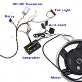 QS 10inch Rim 1000W Mid Drive Motor Assembly Kits with EM50SP Controller 72V 55KPH for Electric Scooter