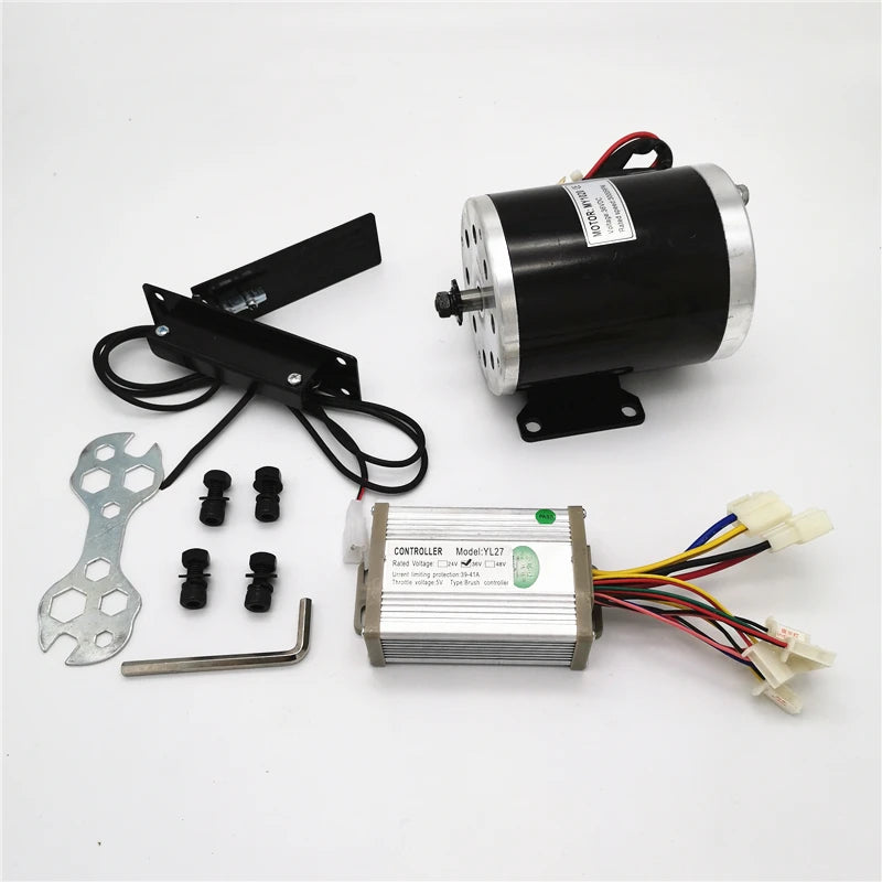 MY1020 kit 500W800W1000W24V36V48V motor, foot throttle and controller set with installation tool