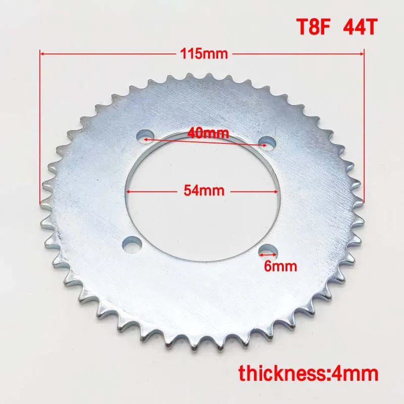 Pignone Posteriore Zunate T8F 54Denti - Acciaio, Per Moto, ATV, Go-Kart, 35mm - Foto 11