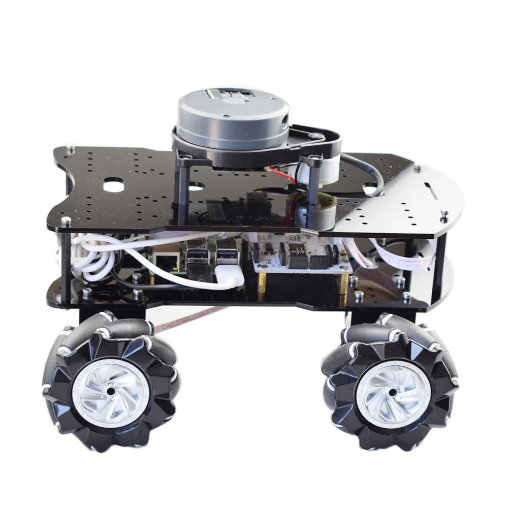 ROS Autopilot Mecanum Wheel Robot Car Chassis Kit with Arduino STM32f103rct6 Raspberry Pi Lidar Positioning Automated Driving