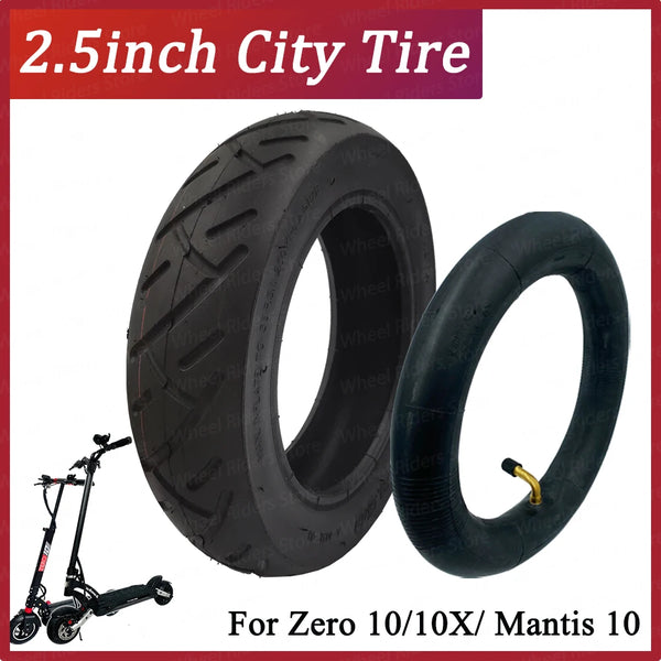 Orginal 2.5inch Tire 10*2.5inch Tube City Tyre Street Tires Suit For Zero10 Zero 10X Mantis10 Scooter 10*2 Inner Tube Outer Tire