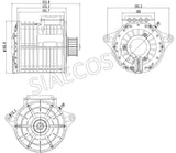 QSMOTOR 138 70H 3000W V1 V2 Motor PMSM Mid drive motor Sprocket and Belt Type