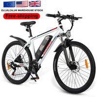 SAMEBIKE SY26 Electric Bike 26 inch EBike 350W Motor 36V 10Ah Battery 35km/h Speed Front and Rear Disc Brake Electric Bicycle