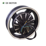 QSMOTOR 16X3.5inch 3000W V1.2 72V 90kph Electric Motorcycle Hub Motor Kits Electric Power Train With Motor Controller