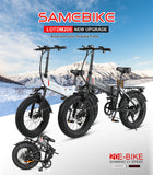 SAMEBIKE LOTDM200 Folding electric fat bike 20 inch wheels 48V 10.4Ah lithium battery folding electric bicycle