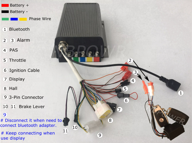 High-Powered 8000W Ebike Conversion Kit - Fast Speed Brushless Motorcycle Hub Motor with Waterproof Design for 17-21 Inch Wheels