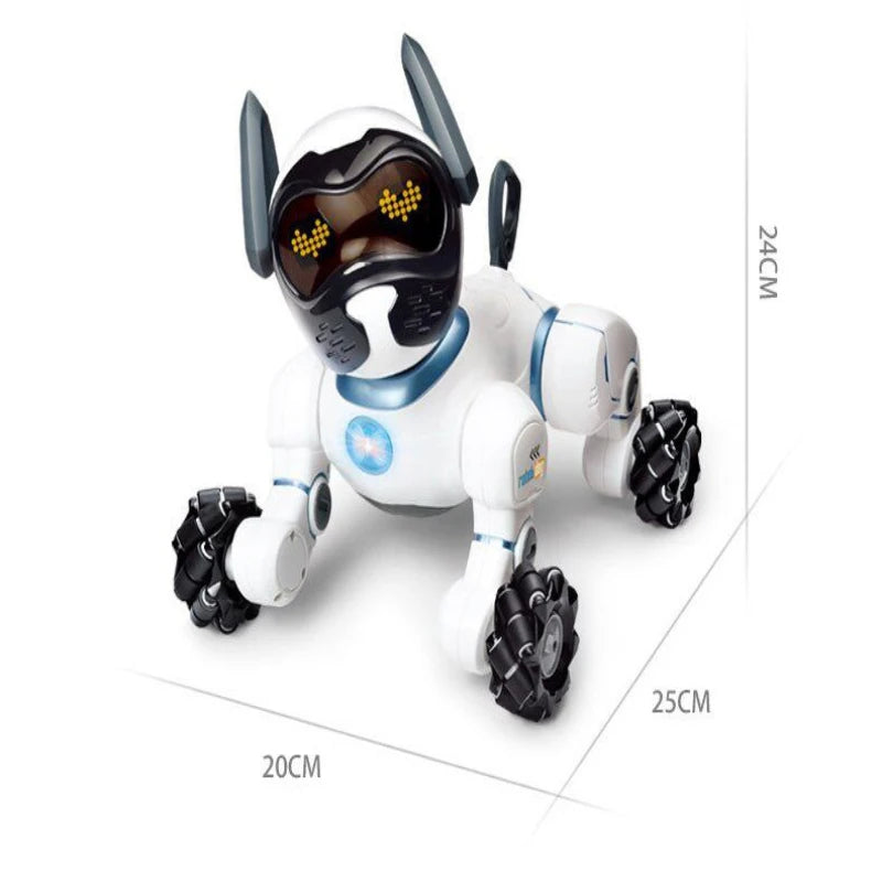 Robot Dog 2.4GHz Remote Control Touch Voice Control Intelligent With Music Song RC Stunt Dog Toys