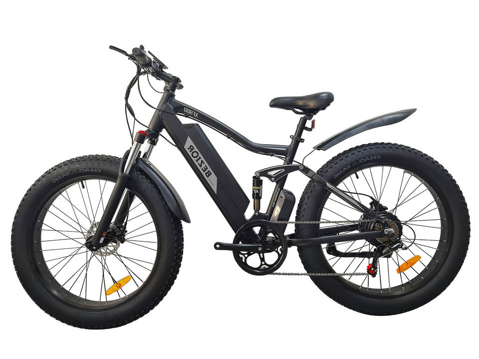 BEZIOR XF900 26 Inch 750W Fat Tire Electric Mountain Bike Off-Road Electric Bicycle with 48V Lithium Battery and Rear Hub Motor 7-Speed E-Bike