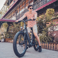 GOGOBEST GF850 Dual Battery Step Thru Ebike 500W Electric Mountain Bike with 26-Inch Tires and Full Suspension System