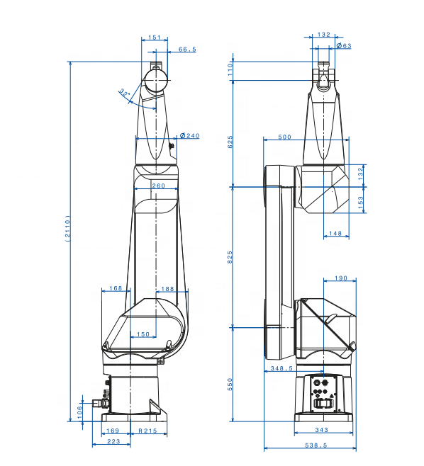 Easy Integrate 6 Axis Automation Industrial Robot RX-160 With Spherical Working Surface Efficient Operation In Harsh Environment