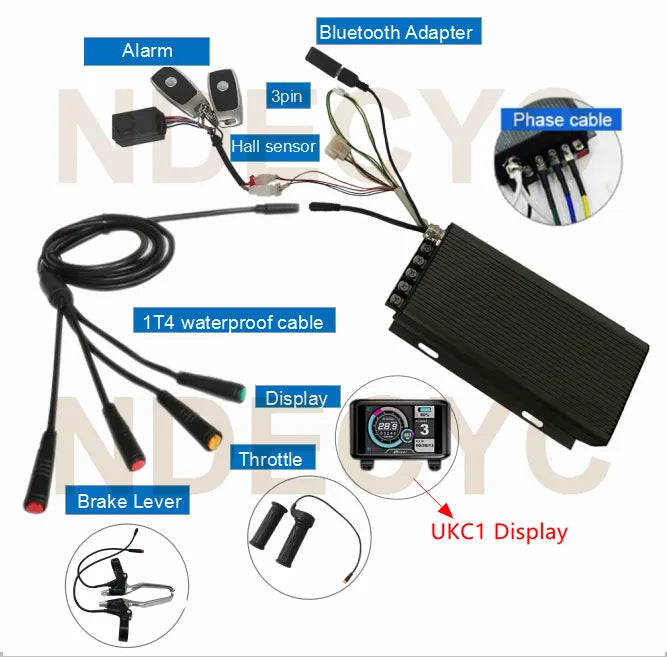 NBpower 170mm/190mm Dropout 48-72v 5000W Fat Bike Kit Rear Wheel Motor Kit Electric Fat Bicycle Conversion Kit Sabvoton UKC1