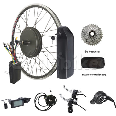 E BIKE Conversion Kit 48v 1000w Cassette Motor Wheel Electric Bicycle Conversion Kit With 48V 12.5AH Lithium Battery