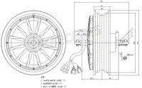 SiAECOSYS QSMOTOR 12inch 1500W 72V/48V 55kph Hub Motor with EM50SP Controller and Kits for Electric Scooter