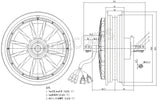 SiAECOSYS QSMOTOR 12inch 1500W 72V/48V 55kph Hub Motor with EM50SP Controller and Kits for Electric Scooter