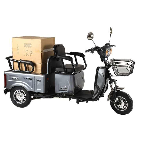 New Upgrade Small Buggy Passenger-cargo Tricycle Electric for 5 Passengers 600W 800W Pickup Truck 3 Wheels Moped Scooter Elderly