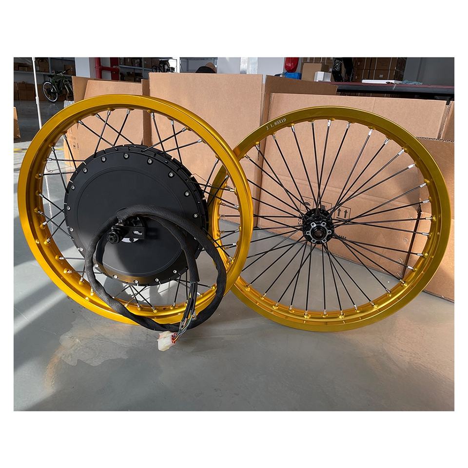 High-Powered 8000W Ebike Conversion Kit - Fast Speed Brushless Motorcycle Hub Motor with Waterproof Design for 17-21 Inch Wheels