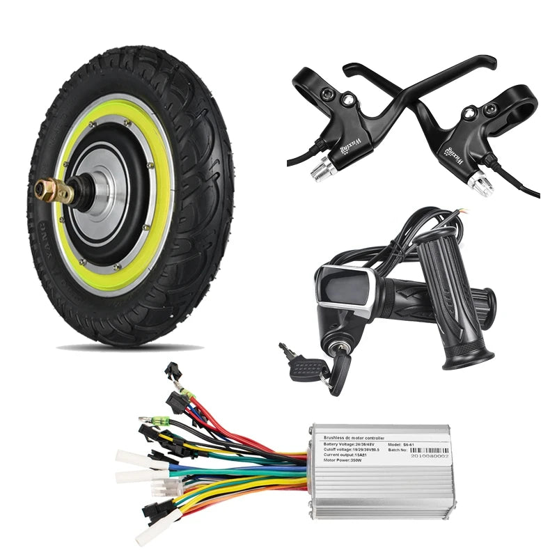 Electric Bicycle 24V- 48V 350W DC Motor Controller 12inch Brushless Hu ...
