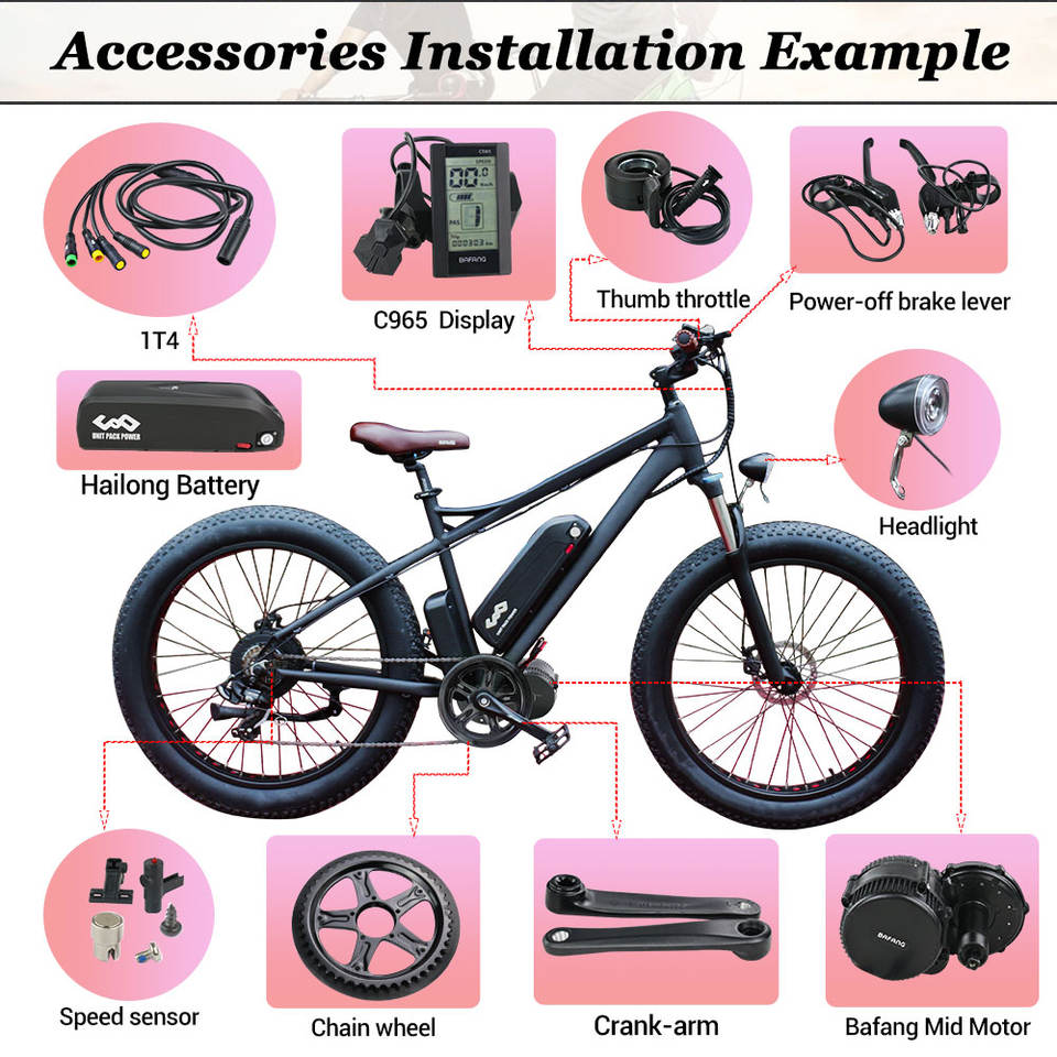 Bafang 1000W BBSHD Mid-Drive Electric Bike Conversion Kit - Upgrade Yo