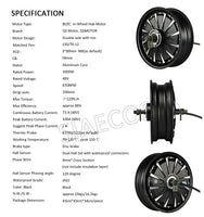 SiAECOSYS QSMOTOR 12inch 3000W 48V 74kph Hub Motor with EM100SP controller and kits for electric scooter