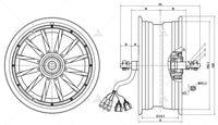 QS Motor 12*5.0inch 2000W V4 48V 70kph  Hub Motor for Electric Motorcycle