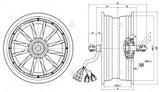 QS Motor 12*5.0inch 2000W V4 48V 70kph  Hub Motor for Electric Motorcycle