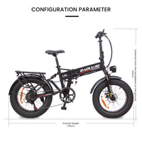 BLJ DZ-2005 Folding Ebike: 20 Inch Fat Tire Bicycle with 500W Bafang Motor - Your Ultimate Foldable Electric Bike for City Adventures