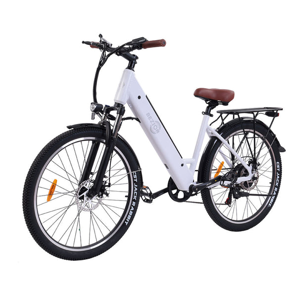 BEZIOR M3 26 inch woman step thru electric bike  Vintage Two-Seat Electric City Bicycle with 48V 500W Rear Motor and 10.4Ah Battery