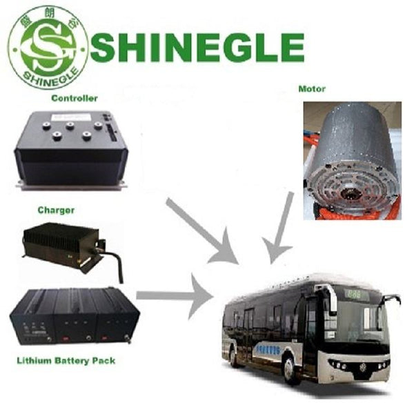 Shiengle 650V 330KW 180KW pmsm motor electric motors controller high torque ev conversion kit for truck bus boat