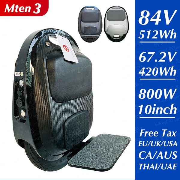 Gotway mten3 Begode mten3 Electric Unicycle One Whee Scooter Black 10"  800W Motor Light Monowheel  Balance 11kg