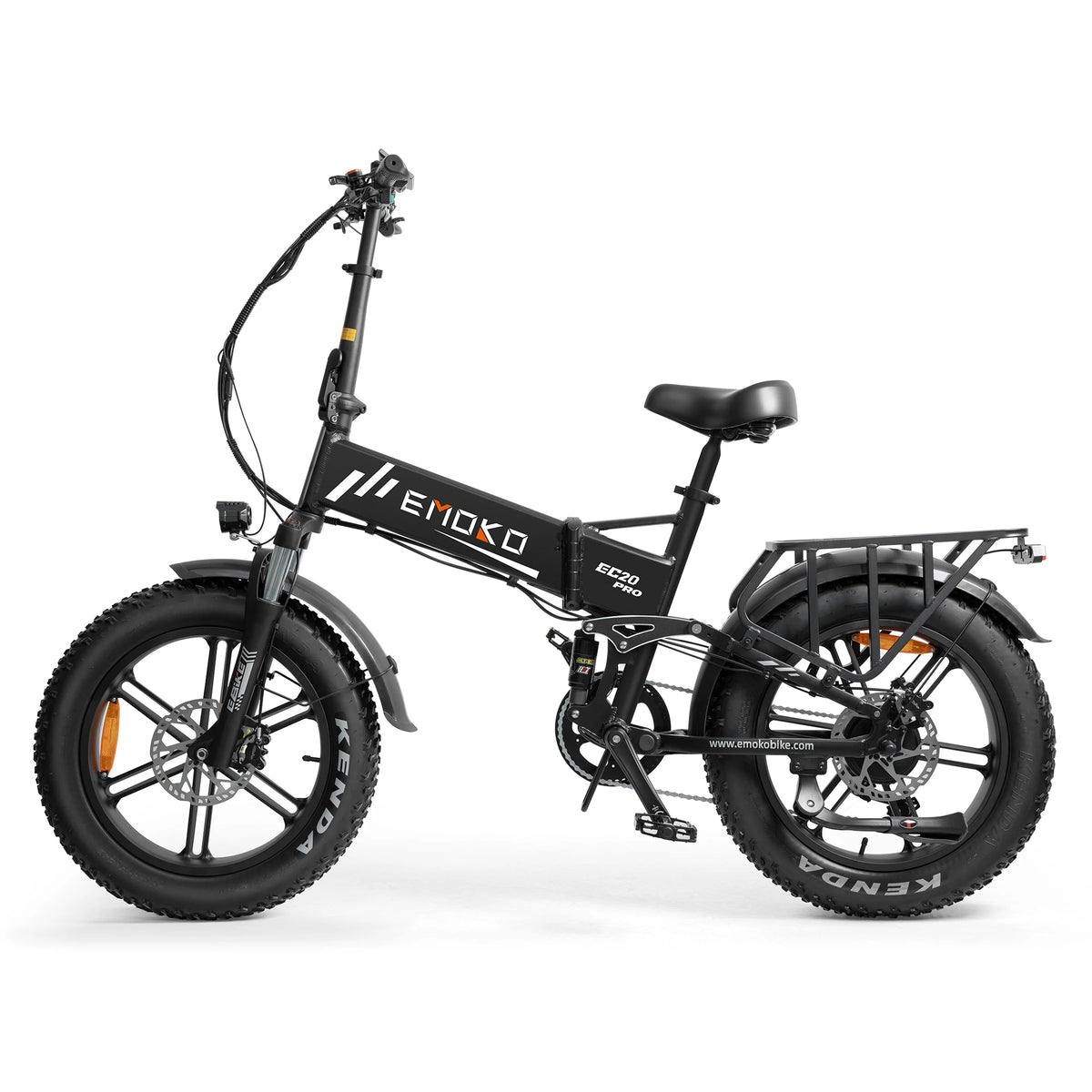 EMOKO EC20 PRO Torque Sensor Urban Foldable Electric Bike Fat Tire PAS Assist LED Light Removable Battery