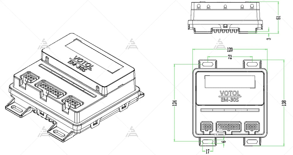 Free shipping Programmable VOTOL EM30sp 72V 32A 40KPH Controller for Electric Scooter Bike
