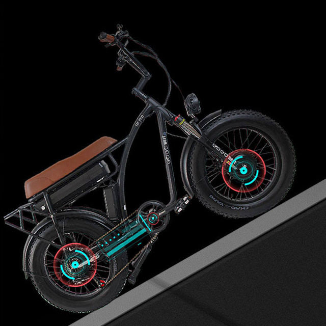 GOGOBEST GF750 Electric Bicycle 2000W Dual Motor 20-Inch Fat Tire Ebike with 48V 17.5Ah Battery for Powerful and Exhilarating Rides Classic Vintage Electric Mountain Bike