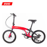 EWIG New Design 9 Speed Foldable City Bicycle Road Folding Bike 20 Inch Aluminum Alloy Bike