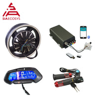 QSMotor 16*3.5inch 3000W 260 V1.12 BLDC in wheel hub motor kits 72v70kph with SVMC72200 and speedometer for electric motorcycle