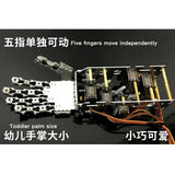 5 Dof Metal Hand Palm Bionic Mechanical Finger Humanoid Robot 5 Axis Small Servo Manipulator Gripper Claw DIY STEM Toy Parts