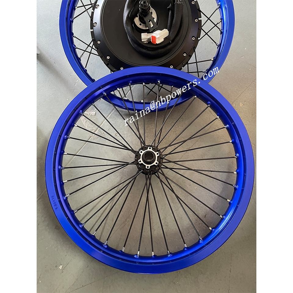 High-Powered 8000W Ebike Conversion Kit - Fast Speed Brushless Motorcycle Hub Motor with Waterproof Design for 17-21 Inch Wheels