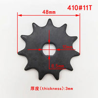 #410 8T/9T/11T Electric GoKart Scooter Sprocket Gear for Engine Chain Drive Razor MX500 Dirt Rocket Bike DC Motor MY1020 Pinion