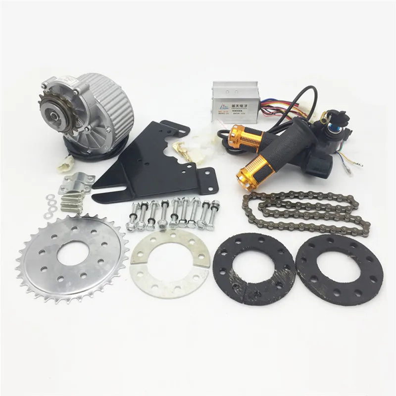 450W Newest Electric Bike Left Drive Conversion Kit Can Fit Most Of Common Bicycle Use Spoke Sprocket Chain Drive For City Bike