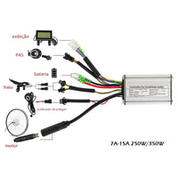 KT Brushless Controller 36V 48V Electric Bike 250W 350W Sine Wave Hall Sensor 15A 17A 6 Mosfet E-bike Scooter Controller Parts