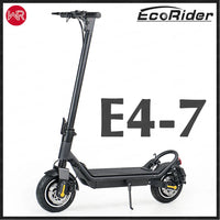 EcoRider E4-7 Electric Scooter 10inch Dual Motor Foldable 1000W Motor 48V 13Ah 45km/h Pneumatic Tyre Skateboard