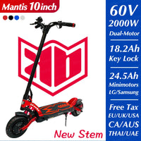 Kaabo Mantis10 pro+ 2000W dual motor e-scooter 60V 24.5Ah electric scooter two wheel foldable skateboard hydraulic