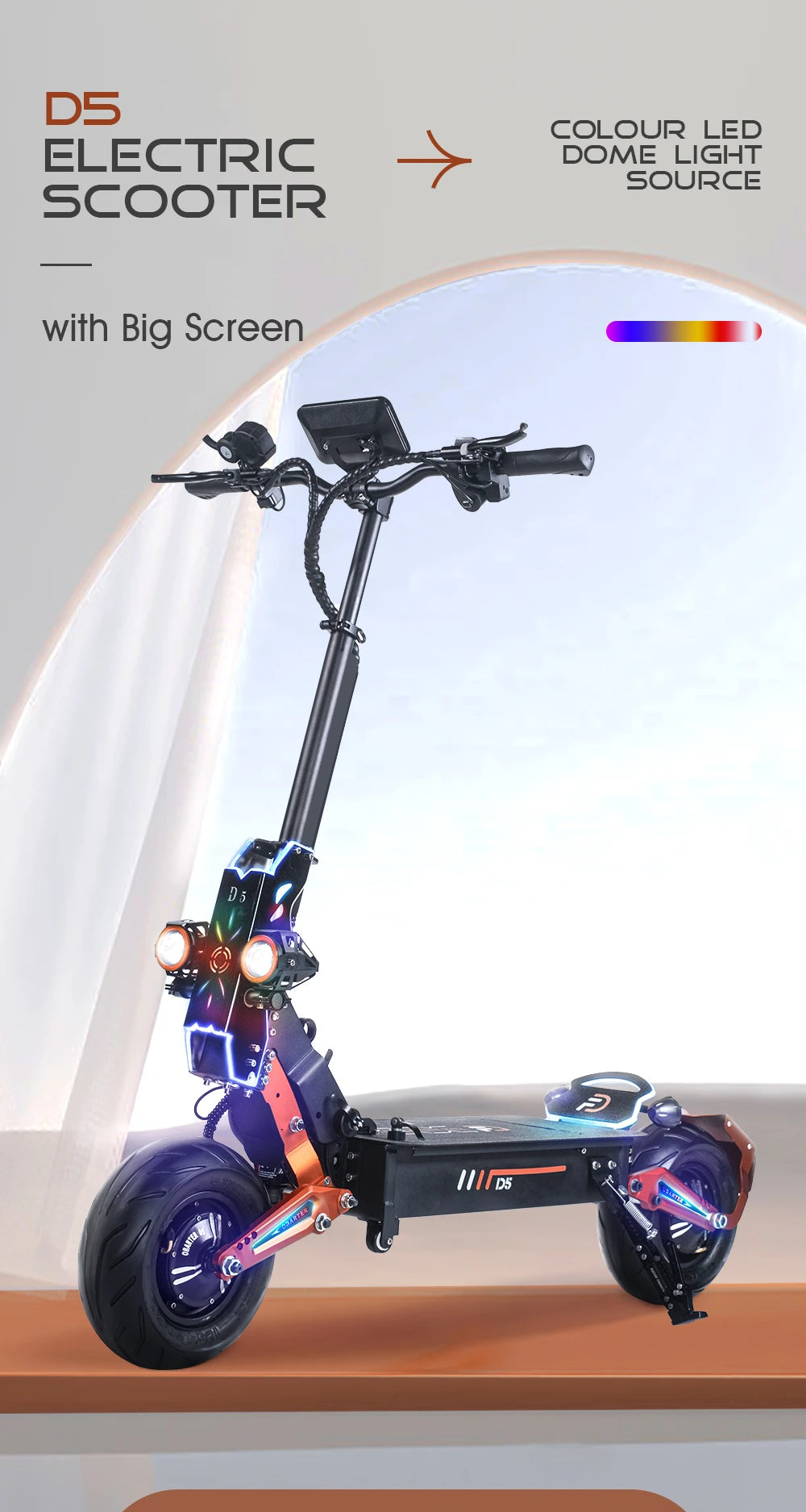 EU USA Warehouse Quickwheel D5 Cheap New Electric Scooter Motor 5000W Scooter Electric 48V 35Ah 70km/h Electric Mobility Scooter