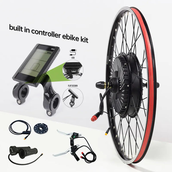 Newest ebike kit The Controller Built In the Motor 48V 1200W Electric Bike Conversion Kit with waterproof cable system